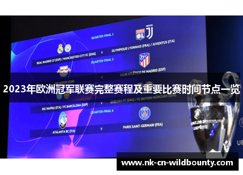 2023年欧洲冠军联赛完整赛程及重要比赛时间节点一览